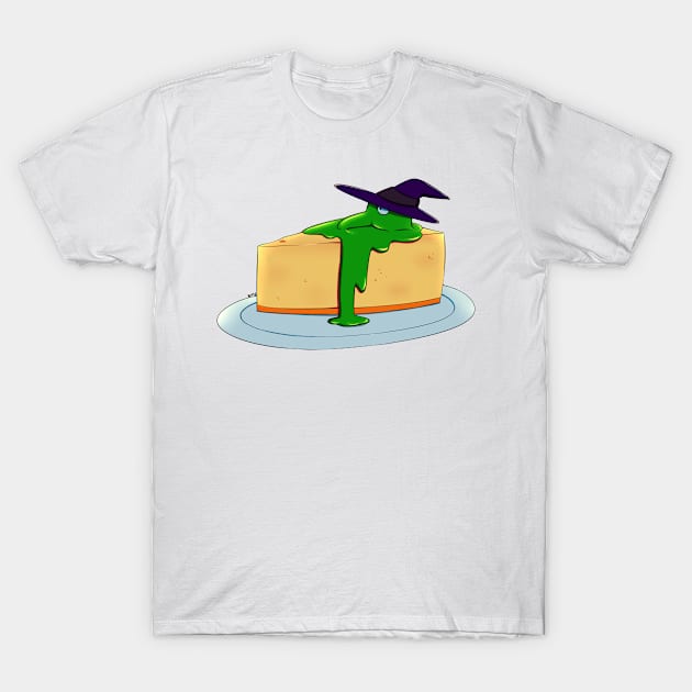 Cheesecake Witch for Halloween T-Shirt by hitoridraws